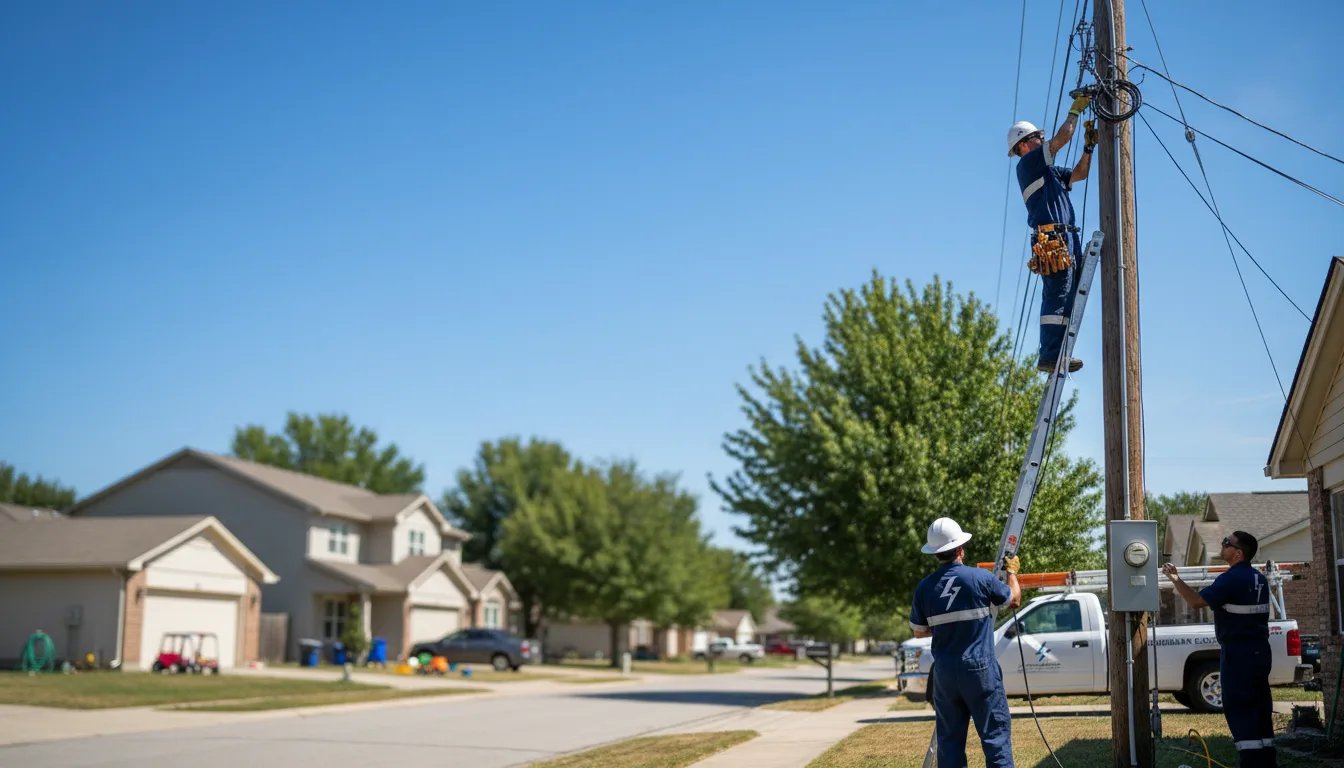 Residential electrician providing installation services in Mona, UT